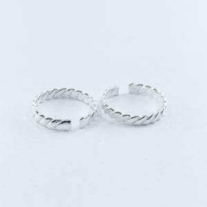Classic Essential Silver Adjustable Toe Ring: 925 Sterling Silver