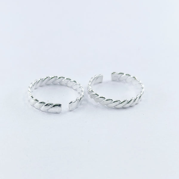 Classic Essential Silver Adjustable Toe Ring: 925 Sterling Silver