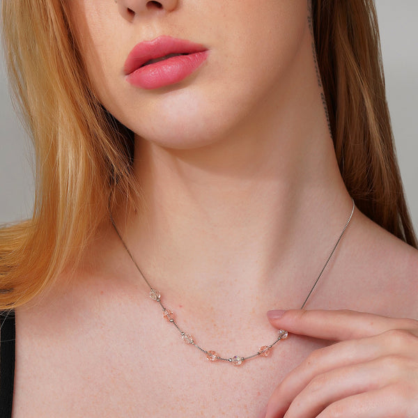 Elegantly Pure Swarovski Crystal Necklace: 925 Sterling Silver