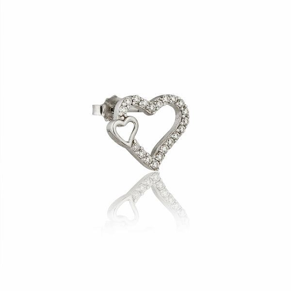 Little Hearts Moissanite Diamonds Earrings 0.5 Carat