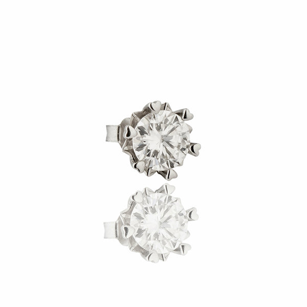 Essentially Required Moissanite Solitaire Earrings 2.0 Carat
