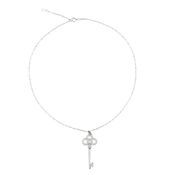 Love Key Moissanite Diamond Necklace 1.0 Carat
