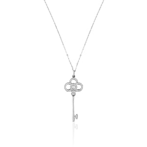 Love Key Moissanite Diamond Necklace 1.0 Carat