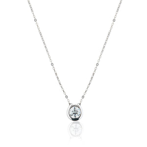 Essentially Available Moissanite Diamond Solitaire Necklace 2.44 Carat