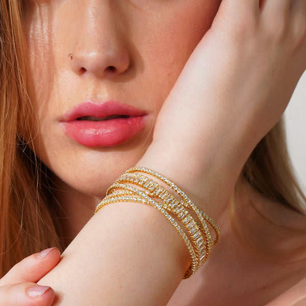 Aesthetic Zirconia Bracelet: 18K Gold Plated