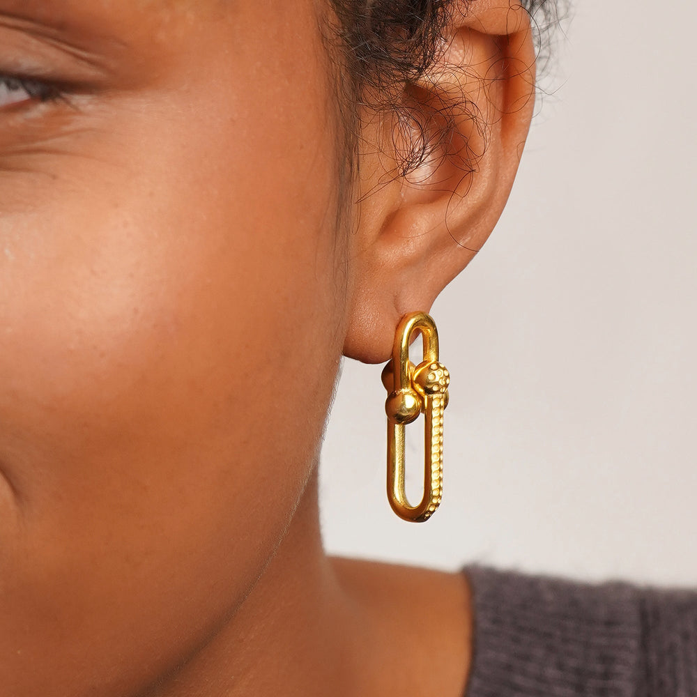 Knot Earrings: 18K Gold Plated