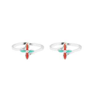 Beauty Defined Flower Adjustable Silver Toe Ring: 925 Sterling Silver