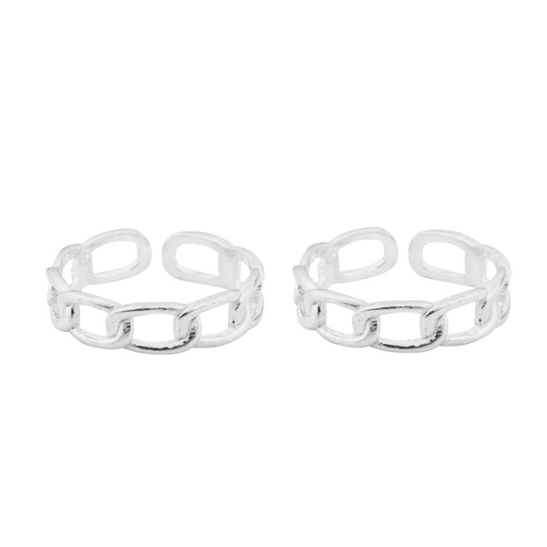 Ribbion Defined Silver Toe Ring: 925 Sterling Silver