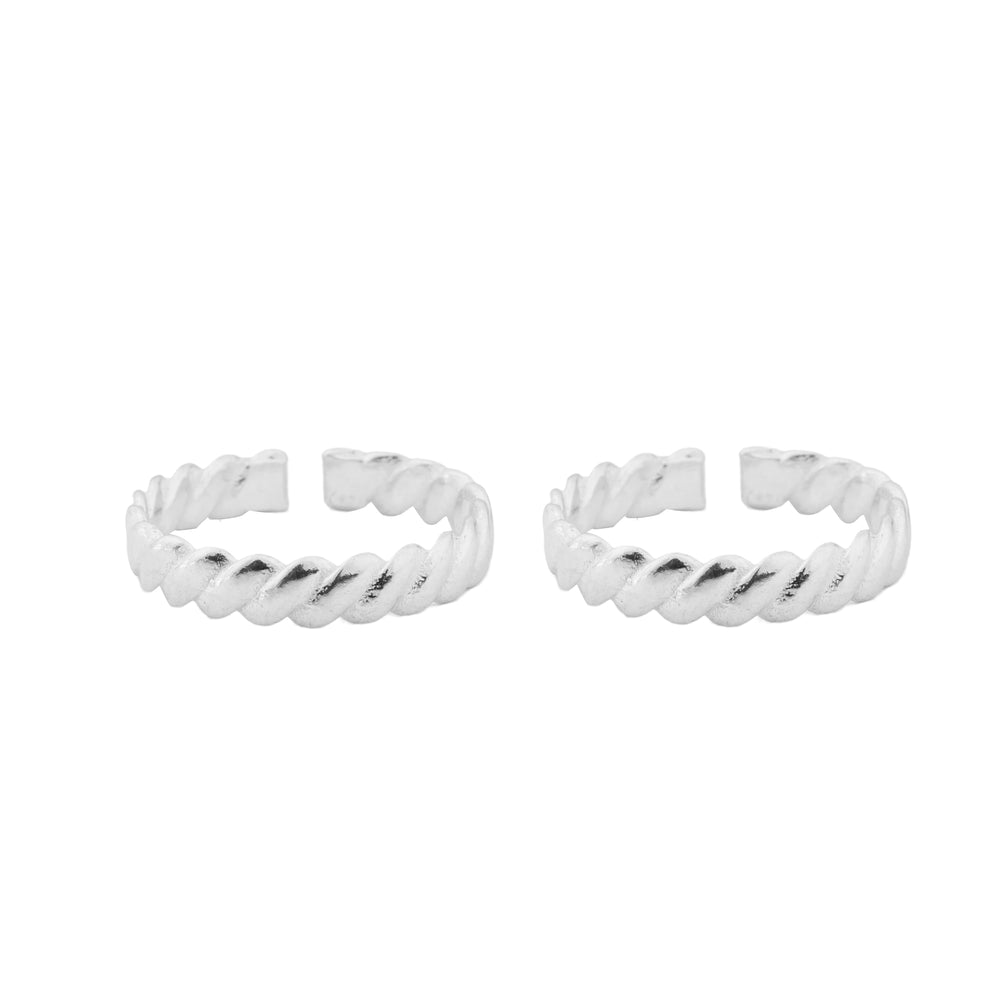 Classic Essential Silver Adjustable Toe Ring: 925 Sterling Silver