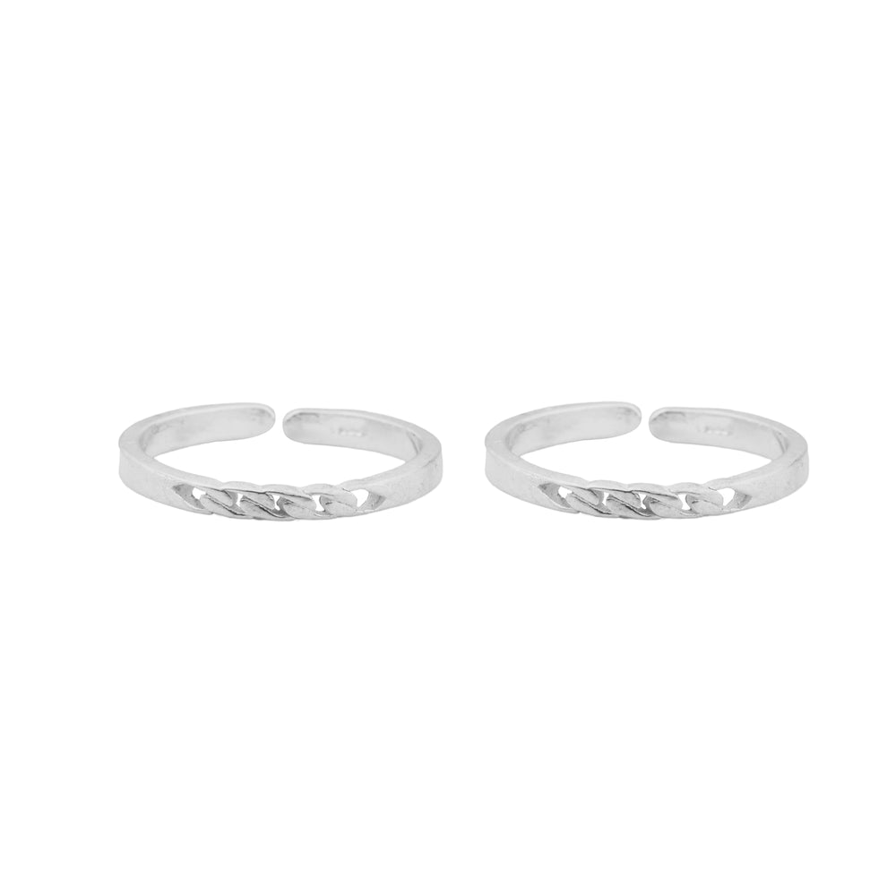 Plain Classic Adjustable Silver Toe Ring: 925 Sterling Silver