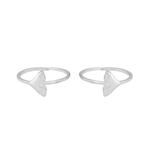 Mermaid Tale Adjustable Silver Toe Ring: 925 Sterling Silver