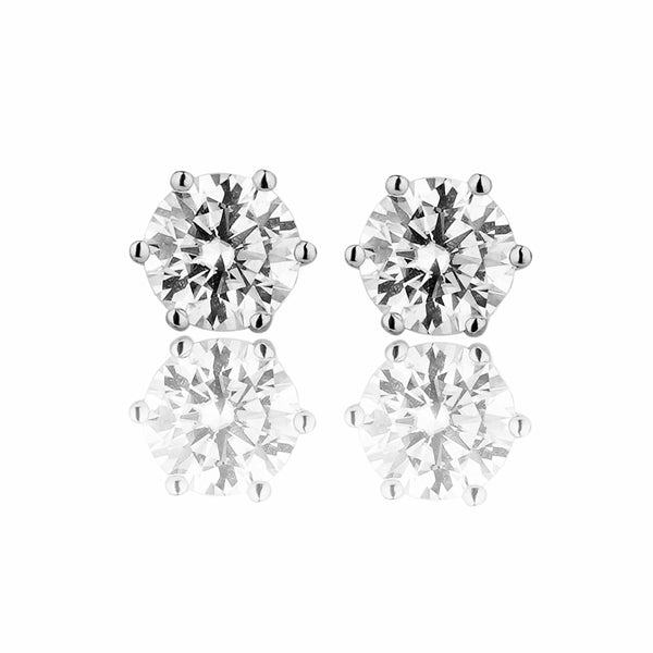 Better Than Usual Lab Grown Moissanite Solitaire Earrings 2 Carat