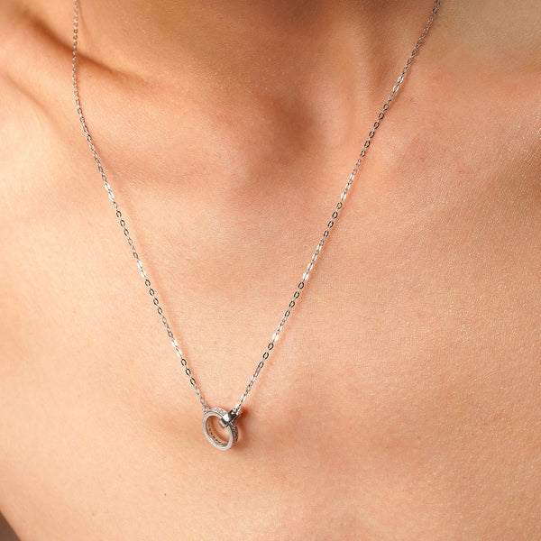Elegantly Together Lab Grown Moissanite Diamond Necklace 0.14 Carat