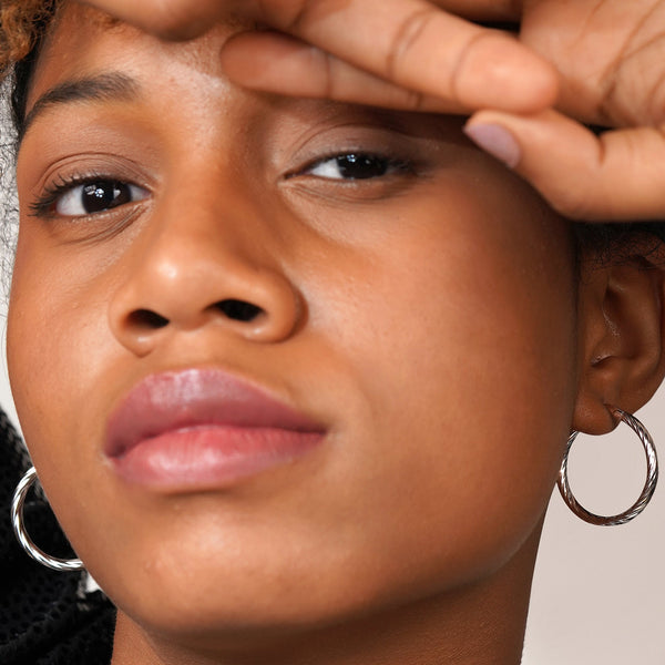 Everyday Sturdy Hoops: 925 Sterling Silver