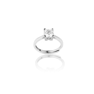 Love Forever Lab Grown Moissanite Adjustable Solitaire Diamond Ring 1.0 Carat