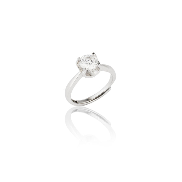 Always Needed Adjustable Lab Grown Moissanite Solitaire Diamond Ring 1.0 Carat