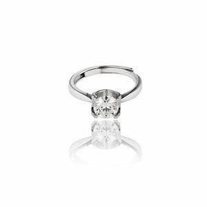 Always Needed Adjustable Lab Grown Moissanite Solitaire Diamond Ring 1.0 Carat