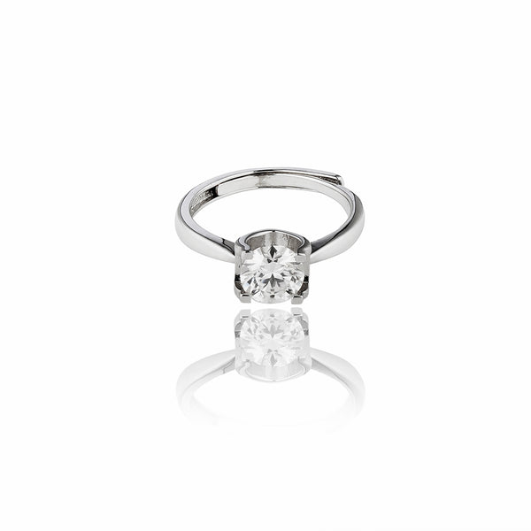 Always Needed Adjustable Lab Grown Moissanite Solitaire Diamond Ring 1.0 Carat