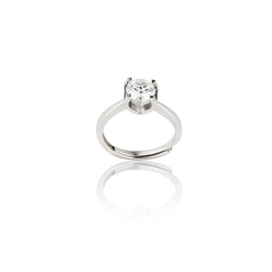 Always Needed Adjustable Lab Grown Moissanite Solitaire Diamond Ring 1.0 Carat