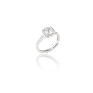 Happily Ever After Adjustable Lab Grown Moissanite Solitaire Diamond Ring 1.0 Carat