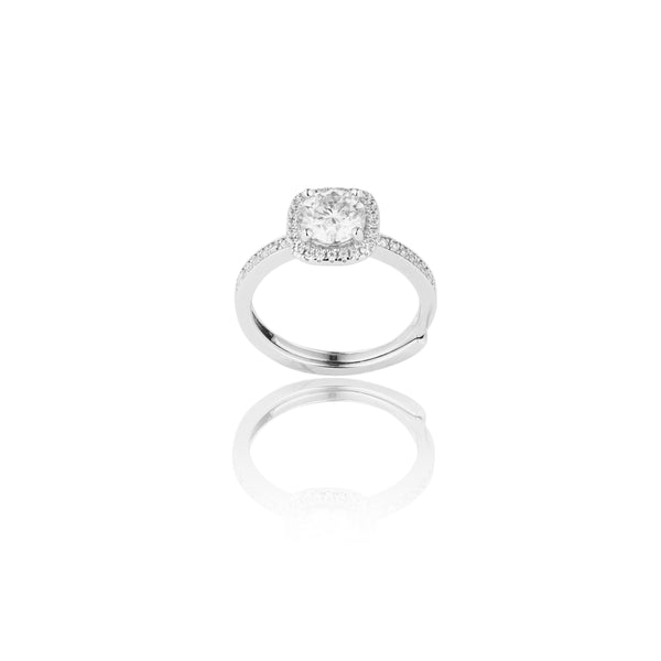 Happily Ever After Adjustable Lab Grown Moissanite Solitaire Diamond Ring 1.0 Carat