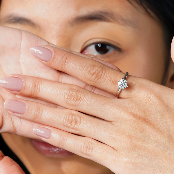 Promise Everyday Adjustable Moissanite Diamond Ring 1.0 Carat