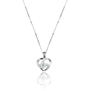 Treasure Hearts Lab Grown Moissanite Diamond Necklace 1.0 Carat