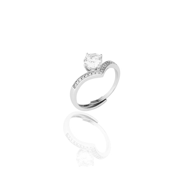 Eterna Everlasting Beauty Moissanite Adjustable Diamond Solitaire Ring 1.0 Carat