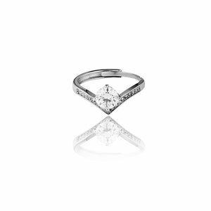 Eterna Everlasting Beauty Moissanite Adjustable Diamond Solitaire Ring 1.0 Carat