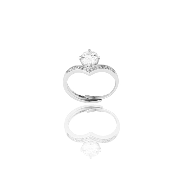 Eterna Everlasting Beauty Moissanite Adjustable Diamond Solitaire Ring 1.0 Carat