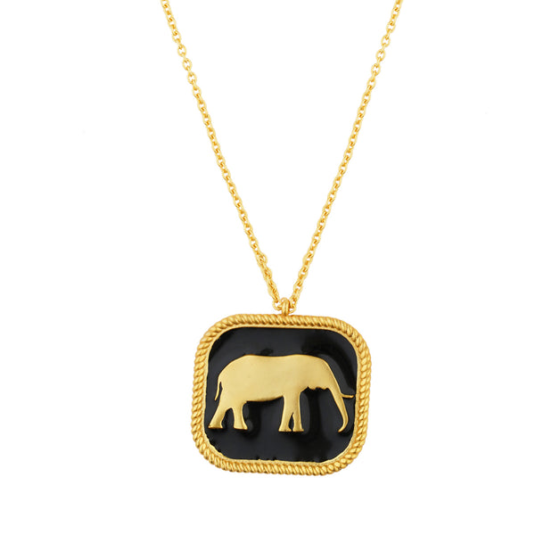 Elephant Pendant: 18K Gold Plated