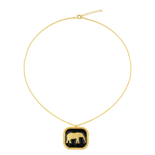 Elephant Pendant: 18K Gold Plated