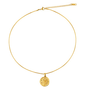 Coin Medusa Pendant Set: 18K Gold Plated