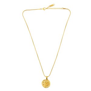 Coin Medusa Pendant Set: 18K Gold Plated