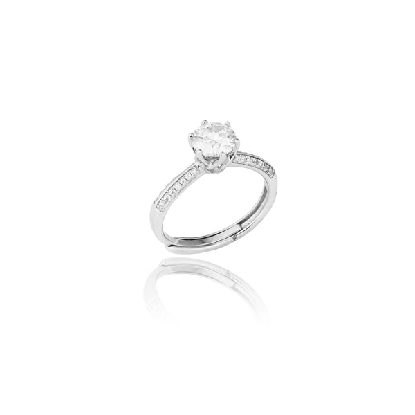 Symbolising Love Adjustable Lab Grown Moissanite Solitaire Diamond Ring 1.0 Carat