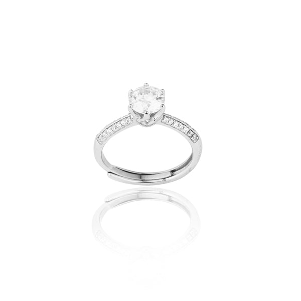 Symbolising Love Adjustable Lab Grown Moissanite Solitaire Diamond Ring 1.0 Carat
