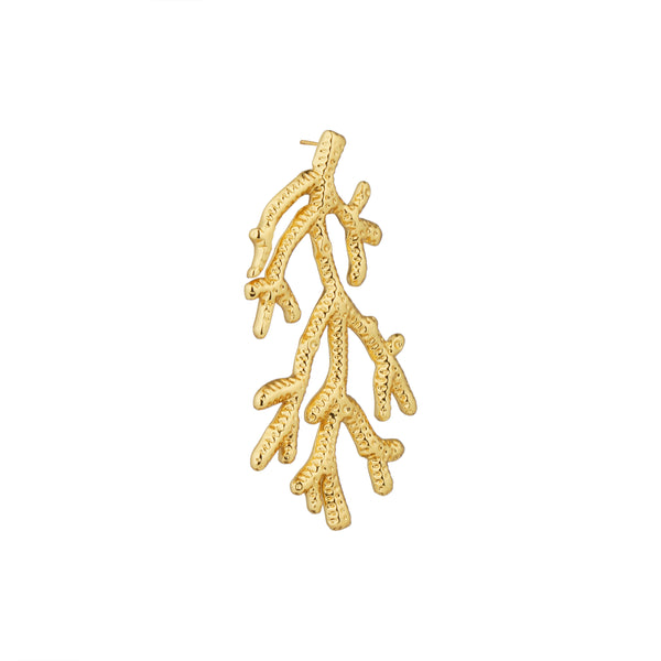 Tree Root Aesthetic Earring: 18K Gold Plated