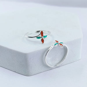 Beauty Defined Flower Adjustable Silver Toe Ring: 925 Sterling Silver