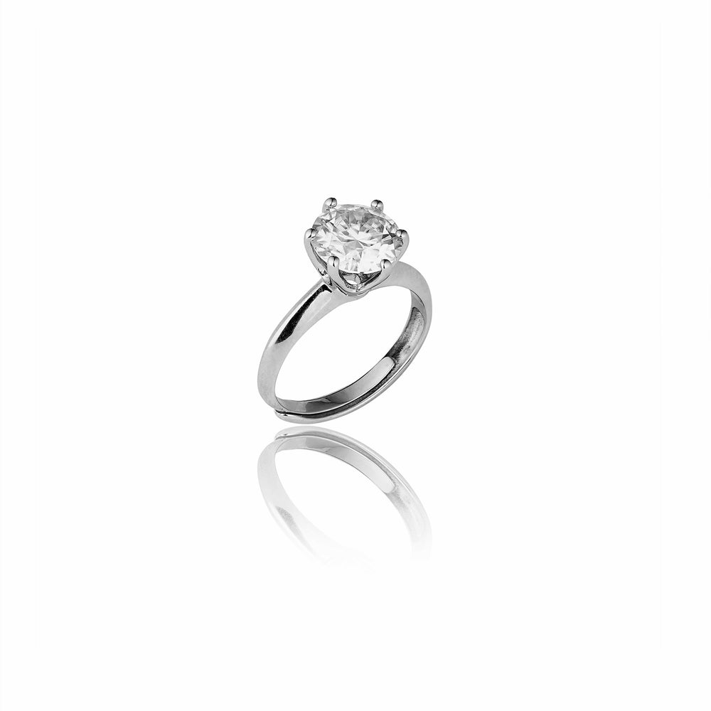 Lustrous Love Adjustable Moissanite Diamond Solitaire Ring 2.0 Carat