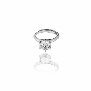 Lustrous Love Adjustable Moissanite Diamond Solitaire Ring 2.0 Carat