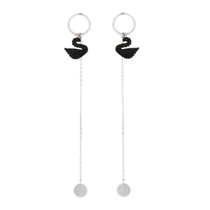 Swarovski Style Silver Earring: 925 Sterling Silver