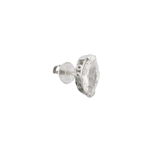 Half Crescent Silver Stud: 925 Sterling Silver