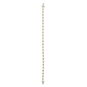 Rectangle Crystal Tennis Bracelet: 925 Sterling Silver
