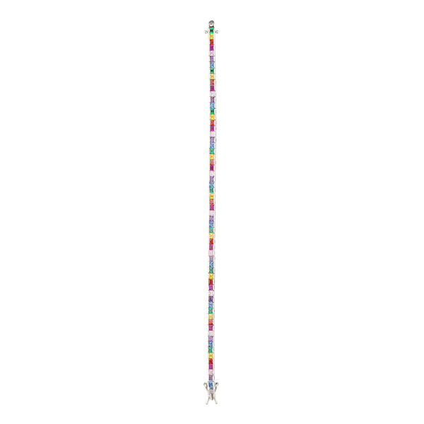 2MM Rainbow Tennis Bracelet: 925 Sterling Silver
