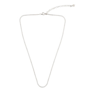 Dainty Tennis Necklace: 925 Sterling Silver
