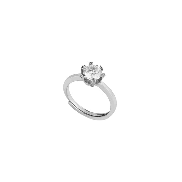 Classic Moissanite Solitaire Diamond Ring
