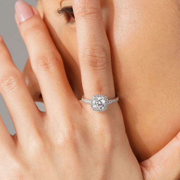 Happily Ever After Adjustable Lab Grown Moissanite Solitaire Diamond Ring 1.0 Carat