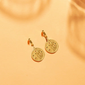 Coin Medusa Pendant Set: 18K Gold Plated