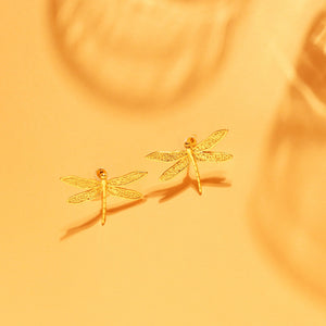 Dragon Fly Earrings: 18K Gold Plated