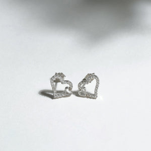 Little Hearts Moissanite Diamonds Earrings 0.5 Carat